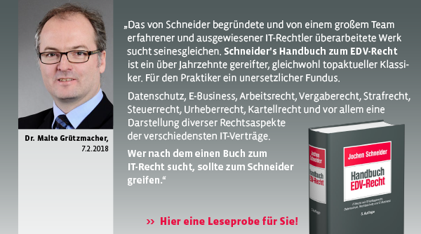 Schneider, Handbuch EDV-Recht. Jetzt Probe lesen und bestellen!