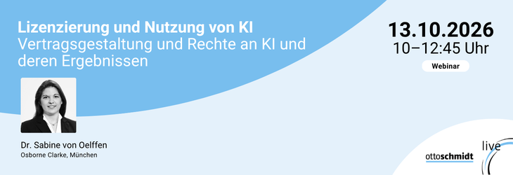 Lizensierung und Nutzung von KI